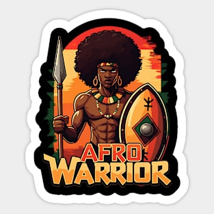 Afro Warrior Sticker